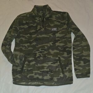 Eddie Bauer Boys Green Camo  Sweatshirt L (14/16)